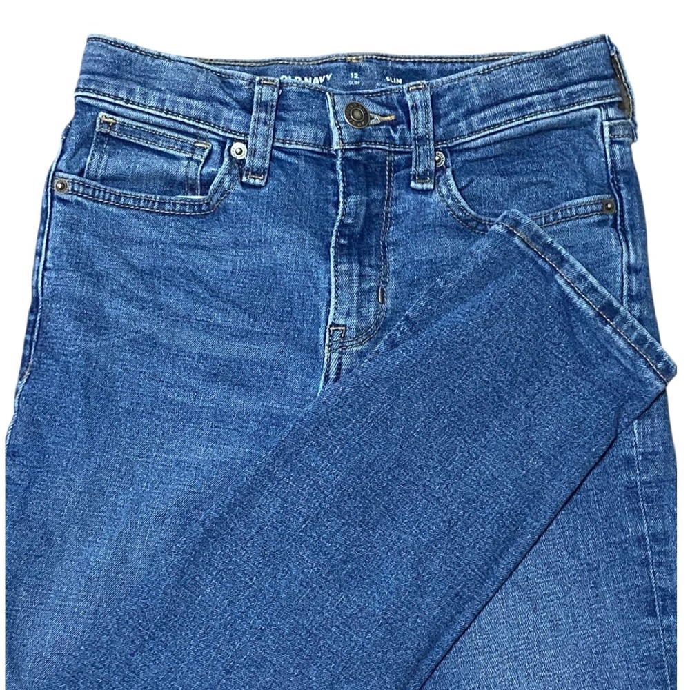 Old Navy Boys Slim Jeans Size 12 Slim Medium Wash 360 Stretch Built-In‎ Tough